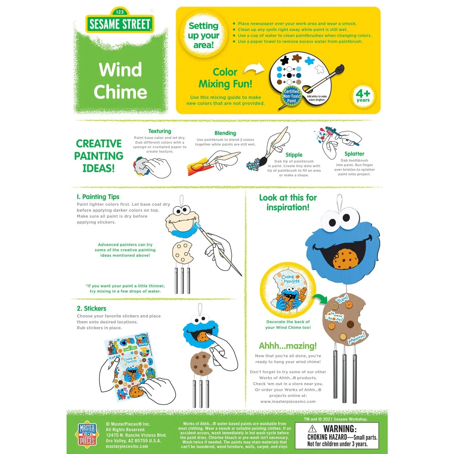 Sesame Street - Cookie Monster Wood Craft & Paint Kit - Image 4