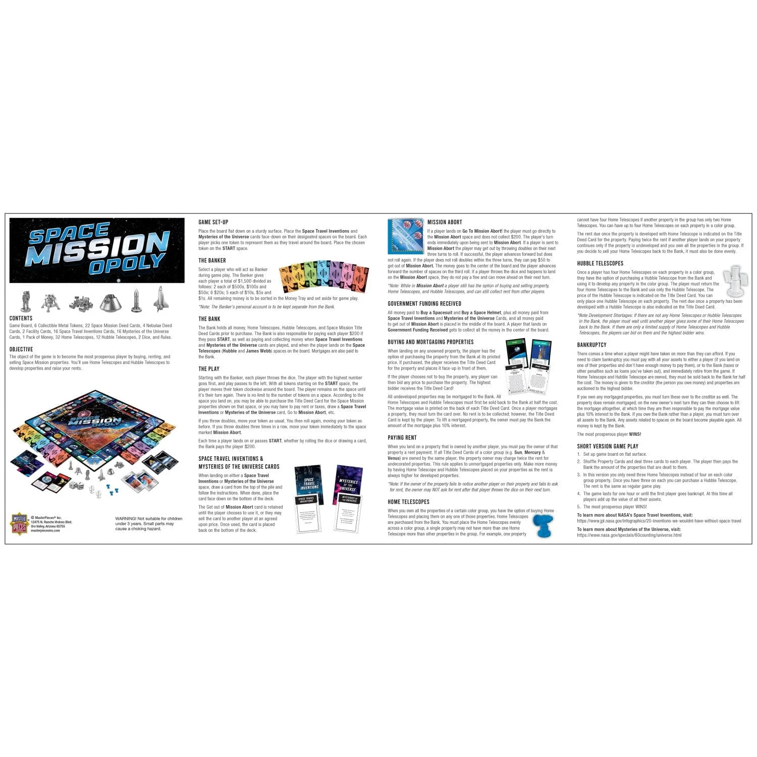 Space Mission Opoly Board Game - Image 4