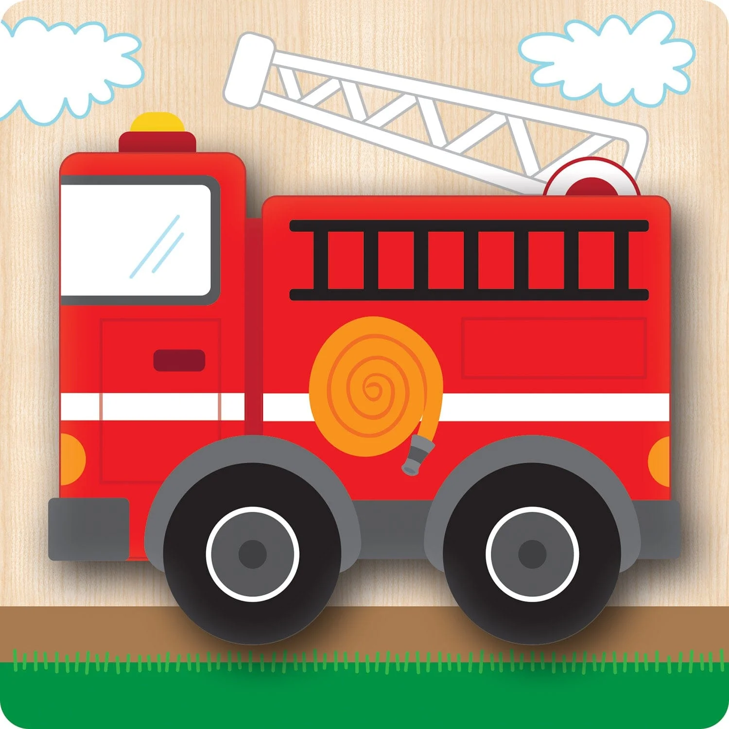 Vehicles Chunky Wood Puzzles - Kids 4 Pack - Image 3