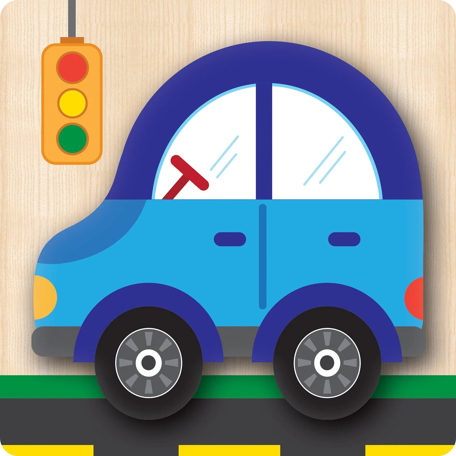 Vehicles Chunky Wood Puzzles - Kids 4 Pack - Image 5