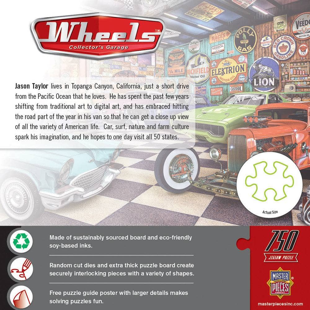 Wheels - Collector's Garage 750 Piece Jigsaw Puzzle - Image 3