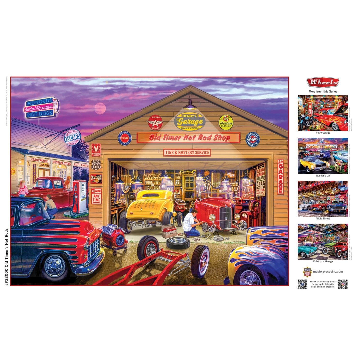 Wheels - Old Timer's Hot Rods 750 Piece Jigsaw Puzzle - Image 4