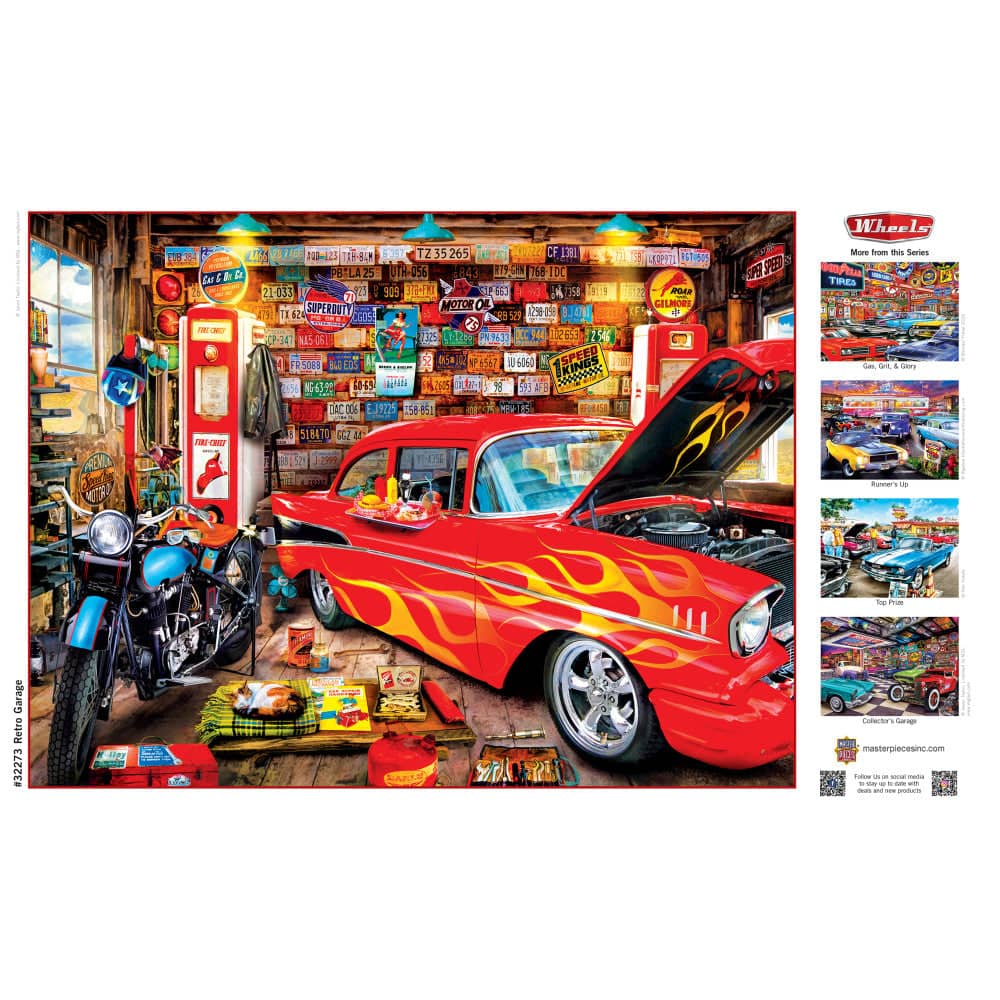 Wheels - Retro Garage 750 Piece Jigsaw Puzzle - Image 4