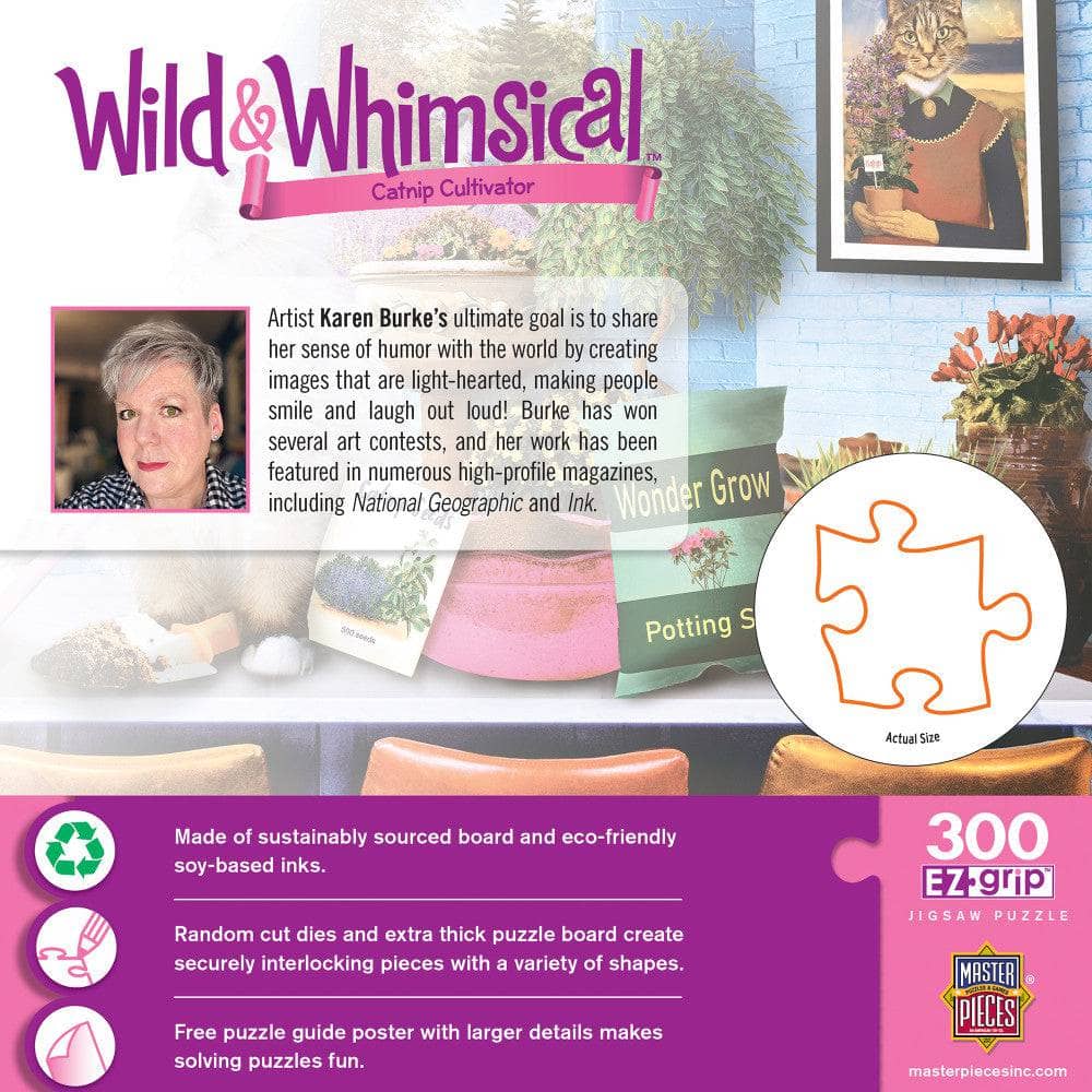 Wild & Whimsical - Catnip Cultivator 300 Piece EZ Grip Jigsaw Puzzle - Image 3