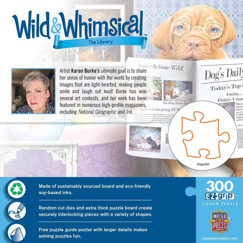 Wild & Whimsical - The Library 300 Piece EZ Grip Jigsaw Puzzle - Image 3