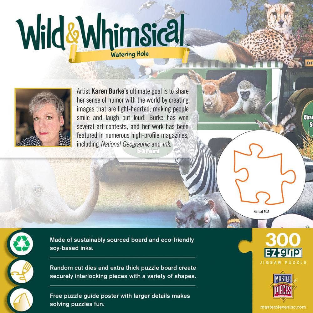 Wild & Whimsical - Watering Hole 300 Piece EZ Grip Jigsaw Puzzle - Image 3