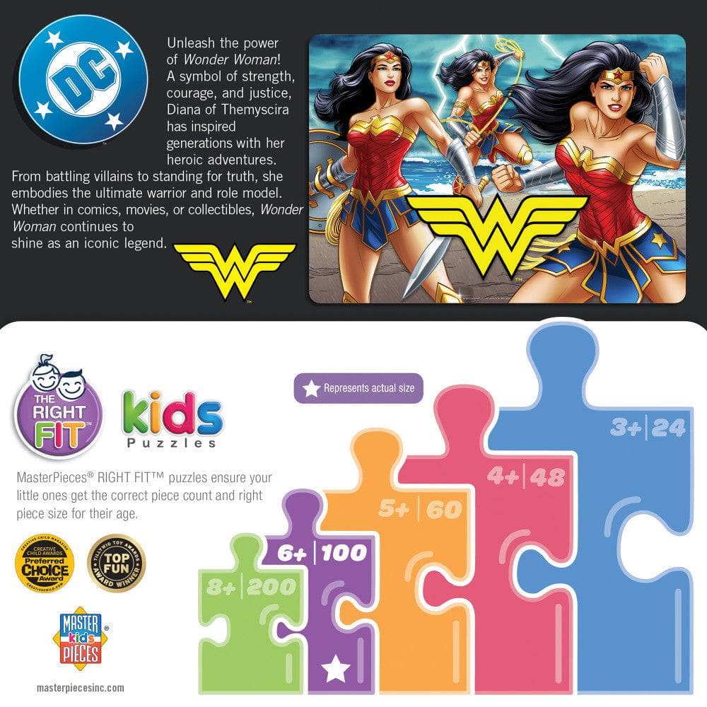 Wonder Woman - Truth, Love, & Justice 100 Piece Jigsaw Puzzle - Image 3
