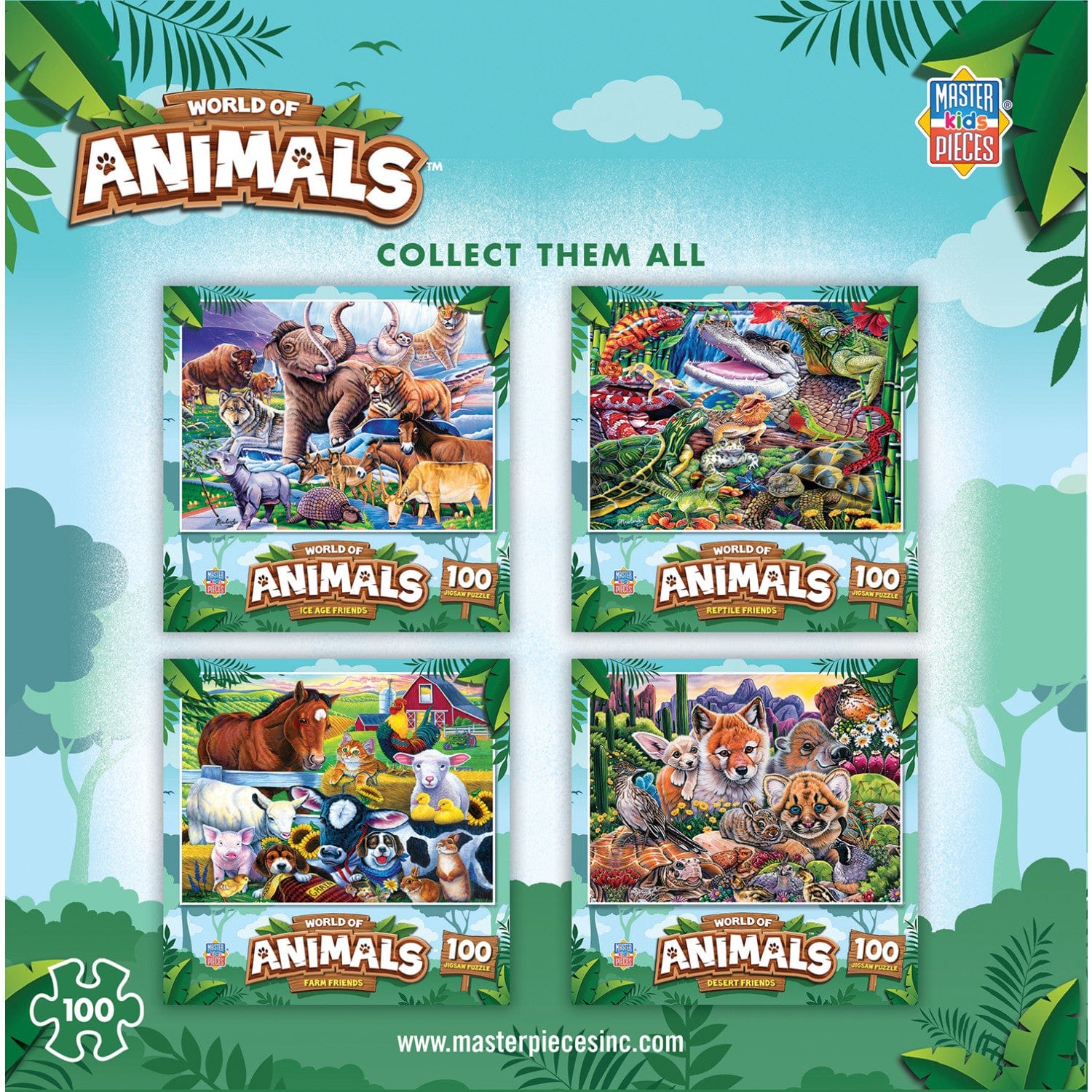 World of Animals 100 Piece Jigsaw Puzzles 4-Pack V1 - Image 7