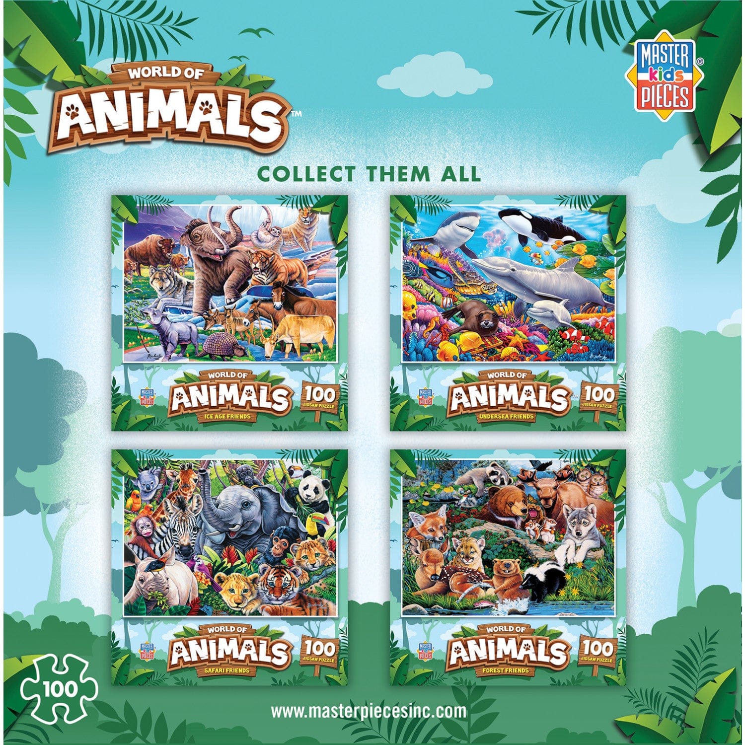 World of Animals 100 Piece Jigsaw Puzzles 4-Pack V2 - Image 7